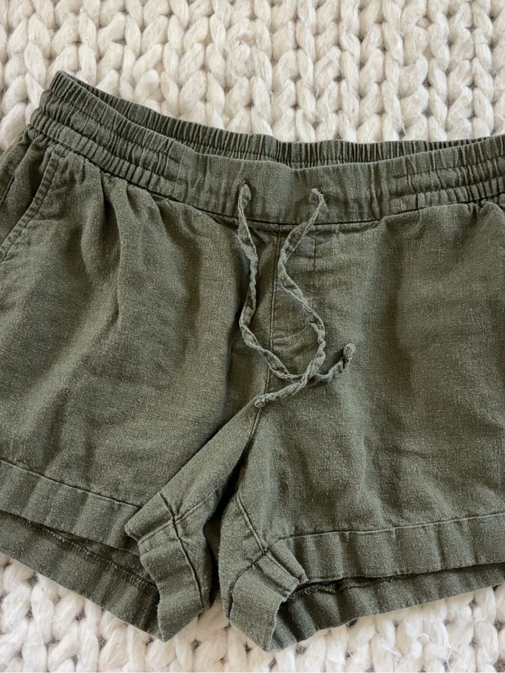 Old Navy Olive Drawstring Athletic Shorts